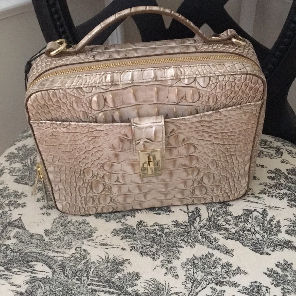 Brahmin Evie Sugar Cane Leather bag AND Credit Card Wallet. NWT - Picture 3 of 8